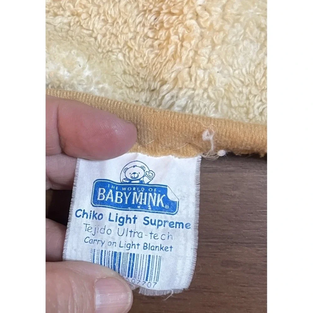 Vintage The World Baby Mink Blanket Puppy Dog Chiko Light Plush 43x31